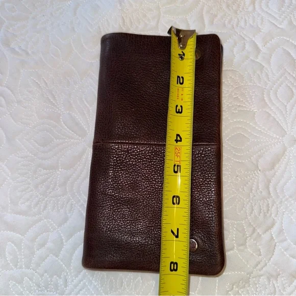 Latico Textured Brown Leather Terry Wallet Multi Card - Picture 5 of 11